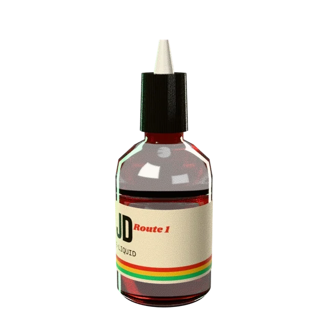 3D render of an e-liquid bottle